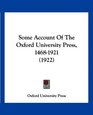 Some Account Of The Oxford University Press 14681921