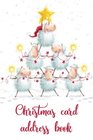 Christmas card address book An address book and tracker for the Christmas cards you send and receive  10 year tracker  Festive sheep cover