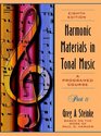 Harmonic Materials in Tonal Music a Programmed Course A Programmed Course