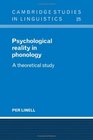 Psychological Reality in Phonology A Theoretical Study