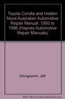 Toyota Corolla  Holden Nova Automotive Repair Manual