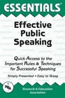 Essentials Effective Public Speaking