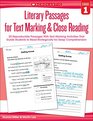 Literary Passages for Text Marking  Close Reading Grade 1 20 Reproducible Passages With TextMarking Activities That Guide Students to Read Strategically for Deep Comprehension