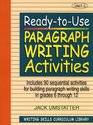 ReadytoUse Paragraph Writing Activities  Unit 3