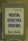 Writing Effective Speeches