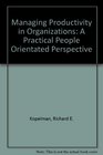 Managing Productivity in Organizations A Practical PeopleOriented Perspective