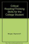 Critical Reading/Thinking Skills for the College Student