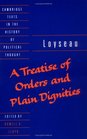 Loyseau A Treatise of Orders and Plain Dignities