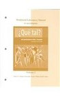 Workbook / Laboratory Manual Vol 2 to accompany Que tal