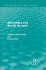 Semantics and the Social Sciences