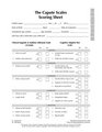 Capute Scale Scoring Sheets  Package of 20 Sheets