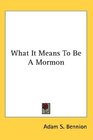 What It Means To Be A Mormon