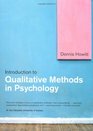 Introduction to Qualitative Methods in Psychology