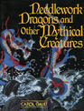 Needlework dragons and other mythical creatures