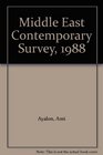 Middle East Contemporary Survey 1988