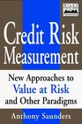 Credit Risk Measurement New Approaches to Value at Risk and Other Paradigms 1st Edition
