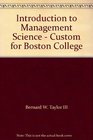 Introduction to Management Science  Custom for Boston College