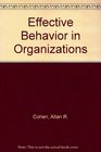 Effective Behavior in Organizations Cases Concepts and Student Experiences
