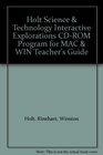 Holt Science  Technology Interactive Explorations CDROM Program for MAC  WIN Teacher's Guide