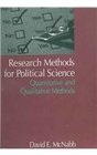 Research Methods for Political Science Quantitative and Qualitative Methods
