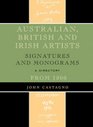 Australian British and Irish Artists Signatures and Monograms From 1800