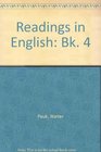 Readings in English Bk 4