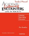 Academic Listening Encounters Life in Society Teacher's Manual Listening Note Taking and Discussion