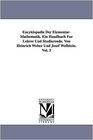 Encyklopdie Der ElementarMathematik Ein Handbuch Fr Lehrer Und Studierende Von Heinrich Weber Und Josef Wellstein Vol 3