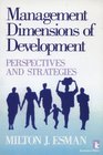 Management Dimensions of Development Perspectives and Strategies