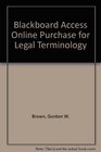 Blackboard Access Online Purchase for Legal Terminology