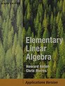 Elementary Linear Algebra with Applications 9th Edition with Student Access Card for WebCT Set