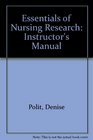 Essentials of Nursing Research Instructor's Manual