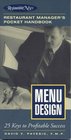 Menu Design Restaurant Manager's Pocket Handbook Series