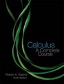 Caluclus A Complete Course AND Student Solutions Manual