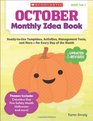 October Monthly Idea Book ReadytoUse Templates Activities Management Tools and More  for Every Day of the Month
