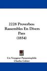 2228 Proverbes Rassembles En Divers Pays