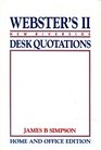 Webster's II New Riverside Desk Quotations
