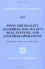 Poincar Duality Algebras Macaulay's Dual Systems and Steenrod Operations
