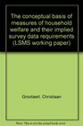 The conceptual basis of measures of household welfare and their implied survey data requirements