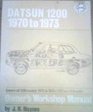 Datsun 1200 Owners Workshop Manual '70 Thru '73