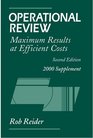 Operational Review Maximum Results at Efficient Costs 2000 Supplement 2nd Edition