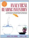 Analytical Reading Inventory Comprehensive StandardsBased Assessment for All Students Including Gifted and Remedial