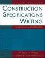 Construction Specifications Writing  Principles and Procedures