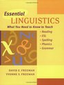 Essential Linguistics  What You Need to Know to Teach Reading ESL Spelling Phonics and Grammar