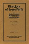 Directory Of Spare Parts For Harley Davidson Motorcycles And Sidecars Twin Cylinder Heavy Weight Models 1913 To 1921 Reprint