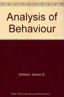 Analysis of Behaviour