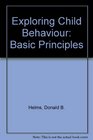 Exploring Child Behaviour Basic Principles