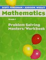 Problem Solving Masters Workbook Grade 1 (Scott Foresman Mathematics)