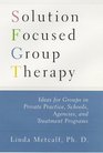 SOLUTION FOCUSED GROUP THERAPY  IDEAS FOR GROUPS IN PRIVATE PRACTICE SCHOOLS AGENCIES AND TREATMENT PROGRAMS
