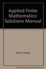 Applied Finite Mathematics Solutions Manual